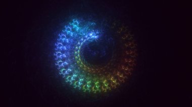 3B soyut yuvarlak ışık arkaplanı oluşturma