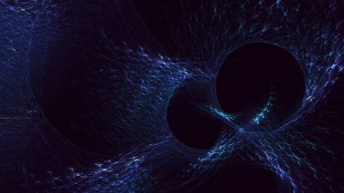 3D görüntüleme teknolojisi soyut fraktal arkaplan