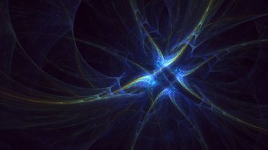 3D görüntüleme teknolojisi soyut fraktal arkaplan