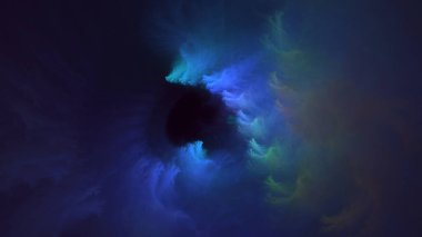 Soyut çok renkli fraktal ışık arkaplanı 3B görüntüleme