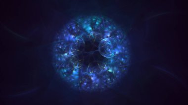 Soyut çok renkli fraktal ışık arkaplanı 3B görüntüleme