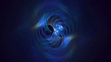 Soyut çok renkli fraktal ışık arkaplanı 3B görüntüleme