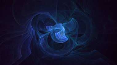 Soyut çok renkli fraktal ışık arkaplanı 3B görüntüleme