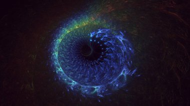 Soyut çember ışık arkaplanı oluşturuluyor