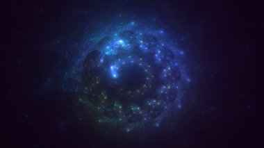 Soyut çok renkli fraktal ışık arkaplanı 3B görüntüleme