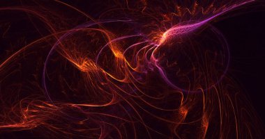 Soyut çok renkli fraktal ışık arkaplanı 3B görüntüleme