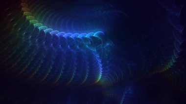 Soyut çok renkli fraktal ışık arkaplanı 3B görüntüleme