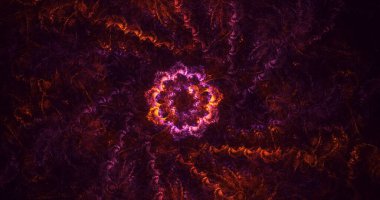 3D, soyut çok renkli teknoloji fraktal ışık arkaplanı oluşturuluyor