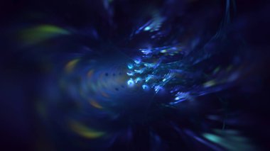 3D, soyut çok renkli teknoloji fraktal ışık arkaplanı oluşturuluyor