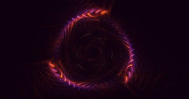 3D, soyut çok renkli teknoloji fraktal ışık arkaplanı oluşturuluyor