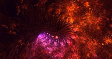 3B soyut renkli fraktal ışık arkaplanı oluşturma