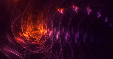 3B soyut renkli fraktal ışık arkaplanı oluşturma