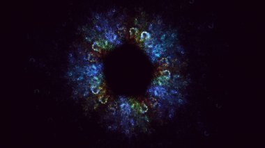 3B soyut yuvarlak ışık arkaplanı oluşturma