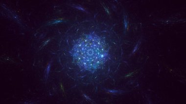 3B soyut yuvarlak ışık arkaplanı oluşturma