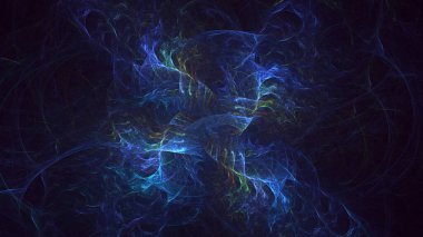 Soyut çok renkli fraktal ışık arkaplanı 3B görüntüleme