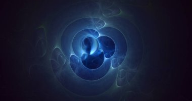 3D, soyut çok renkli teknoloji fraktal ışık arkaplanı oluşturuluyor