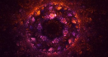 3B soyut yuvarlak ışık arkaplanı oluşturma