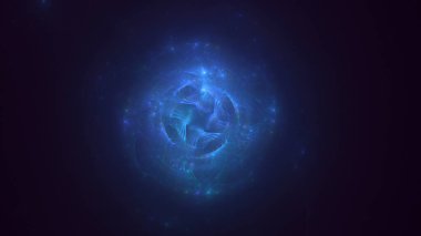 3D, soyut çok renkli teknoloji fraktal ışık arkaplanı oluşturuluyor