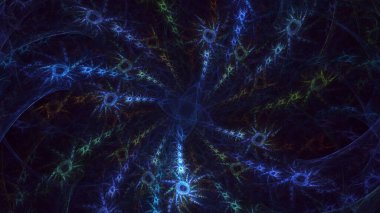 3B soyut yuvarlak ışık arkaplanı oluşturma