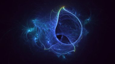 Soyut çok renkli fraktal ışık arkaplanı 3B görüntüleme