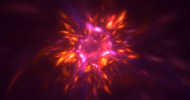 Soyut çok renkli fraktal ışık arkaplanı 3B görüntüleme