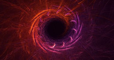 Soyut çok renkli fraktal ışık arkaplanı 3B görüntüleme