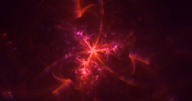 Soyut çok renkli fraktal ışık arkaplanı 3B görüntüleme