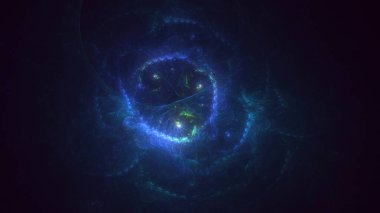 Soyut çok renkli fraktal ışık arkaplanı 3B görüntüleme