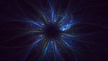 Soyut çok renkli fraktal ışık arkaplanı 3B görüntüleme