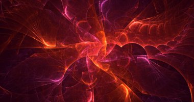 3D, soyut çok renkli teknoloji fraktal ışık arkaplanı oluşturuluyor