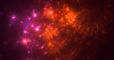 Soyut çok renkli fraktal ışık arkaplanı 3B görüntüleme
