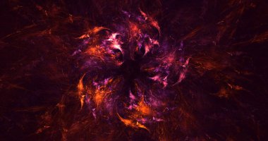 Soyut çok renkli fraktal ışık arkaplanı 3B görüntüleme