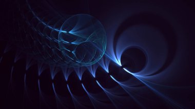 3D, soyut çok renkli teknoloji fraktal ışık arkaplanı oluşturuluyor