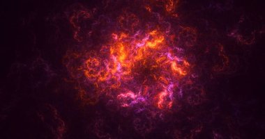 3D, soyut çok renkli teknoloji fraktal ışık arkaplanı oluşturuluyor