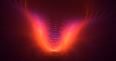 3D, soyut çok renkli teknoloji fraktal ışık arkaplanı oluşturuluyor