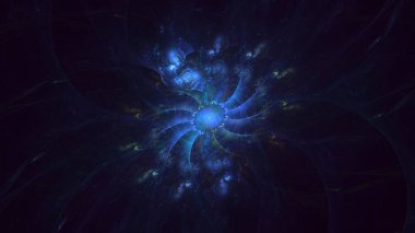 Soyut çok renkli fraktal ışık arkaplanı 3B görüntüleme