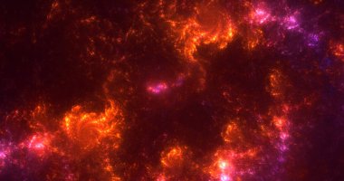 Soyut çok renkli fraktal ışık arkaplanı 3B görüntüleme