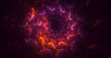 Soyut çok renkli fraktal ışık arkaplanı 3B görüntüleme