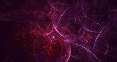 Soyut çok renkli fraktal ışık arkaplanı 3B görüntüleme