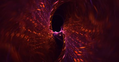 Soyut çok renkli fraktal ışık arkaplanı 3B görüntüleme