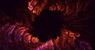 Soyut çok renkli fraktal ışık arkaplanı 3B görüntüleme