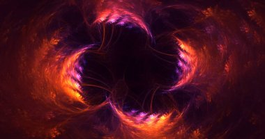 Soyut çok renkli fraktal ışık arkaplanı 3B görüntüleme