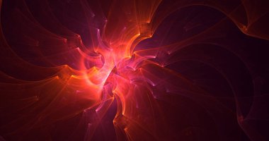 Soyut çok renkli fraktal ışık arkaplanı 3B görüntüleme