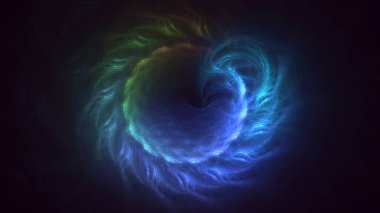 3D, soyut çok renkli teknoloji fraktal ışık arkaplanı oluşturuluyor