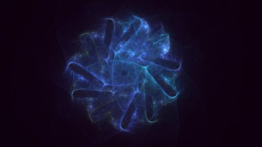 3B soyut yuvarlak ışık arkaplanı oluşturma