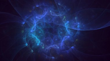 3D, soyut çok renkli teknoloji fraktal ışık arkaplanı oluşturuluyor