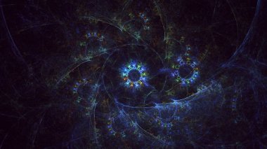 3B soyut yuvarlak ışık arkaplanı oluşturma