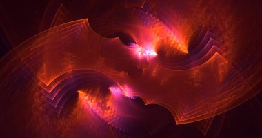 3B soyut renkli fraktal ışık arkaplanı oluşturma