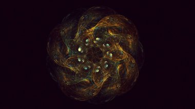 3B soyut yuvarlak ışık arkaplanı oluşturma