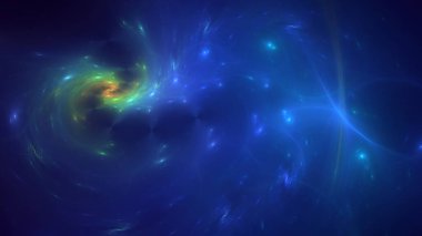 3B soyut renkli fraktal ışık arkaplanı oluşturma